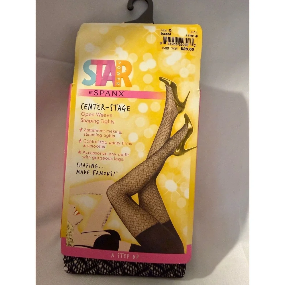Lot of 4 STAR by Spanx Enter-Stage Shaping Tights Size C Mixed Pattern NIP